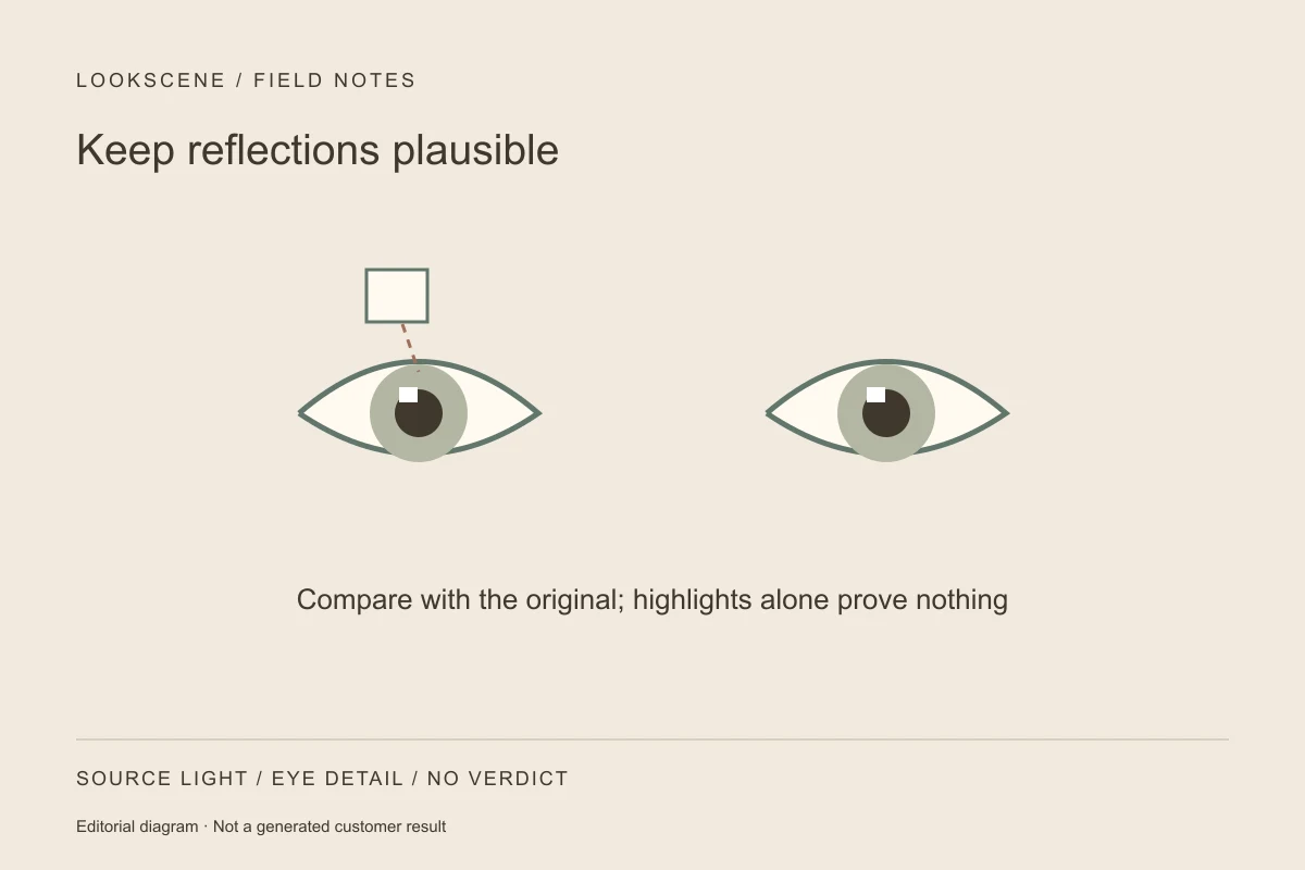 Illustration for Headshot Catchlights: Keep Eye Reflections Plausible in the Final Photo