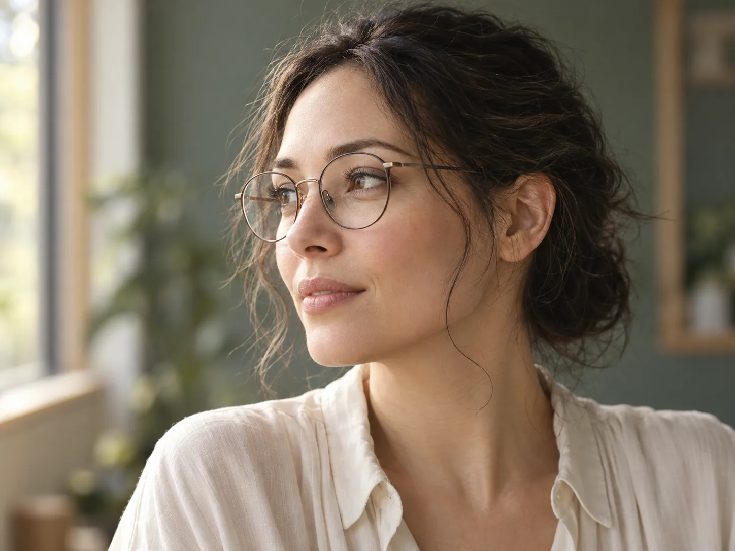 Illustration for Portrait-Mode Headshots: Check Background Blur Around Hair and Glasses
